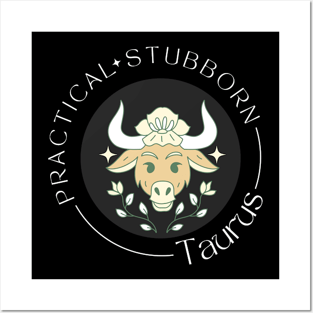 Taurus Zodiac Sign Wall Art by ARTMeggy